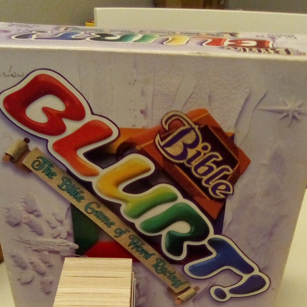 Vintage 1997 Bible Blurt The Bible Board Game of Word Racing by Patch Christian